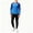 Blue-A, variant on Kids Soccer Goalie Tracksuit, Color Block Striped Long Sleeve Breathable Top Shock Absorbing Knee Padded Pants 2 Piece Training Uniform for Big Boys Black