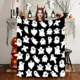 thumbnail image 6 of 150*200cm Halloween Blanket, Flannel Halloween Cute White Ghost Festival Shawl Blanket Nap Blanket Spooky Throw Blanket, 6 of 6