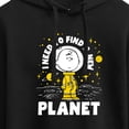 thumbnail image 3 of Peanuts - Another Planet - Juniors Cropped Pullover Hoodie, 3 of 6