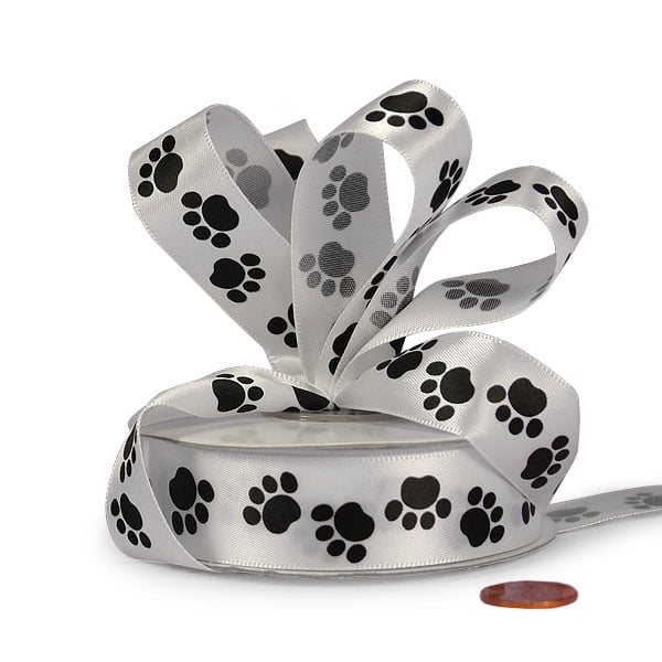 PAW Print Cotton Twill Ribbon 5 Yards