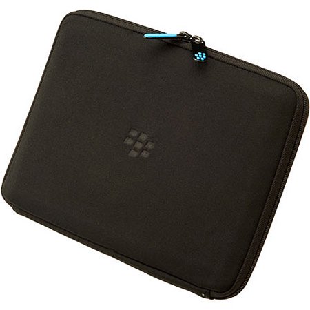 BlackBerry Zip Sleeve for BlackBerry PlayBook - Black with Baby Blue on Zipper