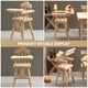 thumbnail image 3 of KAKOWELY Modelo de silla alta, mini casa, silla de bebé, accesorio de madera, adorno de silla alta para bebé, 3 of 4
