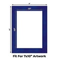 thumbnail image 2 of Royal Blue Suede Picture Frame Mat for 9x12 Frames - Fits 7x10 Photos - 10 Mats, 2 of 7