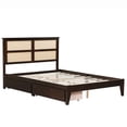 thumbnail image 6 of Miniyam Full Size Bed with Rattan Headboard, Storage Drawers for Adult, Espresso, 6 of 7