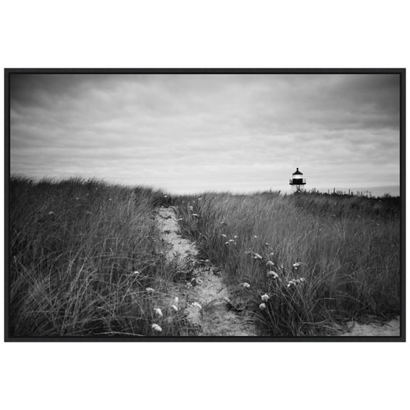Amanti Art Nantucket Lighthouse Framed Canvas Wall Art Print