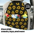 thumbnail image 5 of Kdxio Sunflowers Print 2 Pack Car Kick Mat Seat Cover Back Protector Mat with Pockets for Organizer Backseat Protector and Storage Anti Kick Pad for Vehicles, 5 of 9