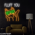 thumbnail image 2 of Glowneon Funny Cat Fluff You Led Sign, Cool Cat Neon Sign, Kid Gifts, 2 of 5
