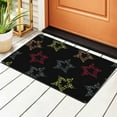 thumbnail image 2 of YFYANG 72"x48" Non-Slip Flannel Carpet Doormat, Living Room Bedroom Office Decorative Area Rugs, Indoor Vintage Colorful Abstract Stars Floor Mats, 2 of 7