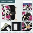 thumbnail image 5 of Small Wallet For Women Bifold Leather Pocket Coin Credit Card Holder With RFID Blocking Flowers Pattern, 5 of 6