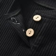 thumbnail image 3 of Newborn Baby Boy Clothes Long Sleeve Romper Solid Pants Outfits Set Black 9-12 Months, 3 of 6
