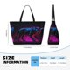 thumbnail image 4 of Fotbe Futuristic Purple Panther A、 Bolsa de Viaje para Playa - Resistente al Agua, Bolsa Tote de Gran Capacidad y Ligera con 7 Bolsillos para Mujeres y Hombres, 4 of 7