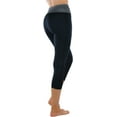 thumbnail image 5 of ToBeInStyle Women's Comfy Capri Yoga Pants with Criss-Cross Design, 5 of 7