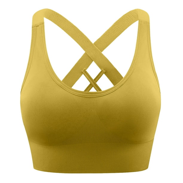Karight High Impact Sports Bras for Women Plus Size Criss-Cross Full Coverage Bra Breathable Wireless Wide Band Workout Top