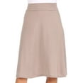 thumbnail image 5 of Women's Elegant Casual Midi Skirt with Foldable Waist and Stretch Fabric, 5 of 6
