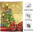 thumbnail image 4 of Xmas Tree Flannel Blanket, Christmas Soft Warm Blanket, All Season Decorative Throw Blanket, Lightweight Winter Red Gold Fleece Blankets for Bed Chair Sofa Couch Bedroom 60"X50", 4 of 6