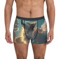 thumbnail image 2 of Bingfone Starry Sky Cloud Wolf Men's Underwear - Casual Stretch Boxer Briefs-Large, 2 of 7