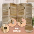 thumbnail image 6 of 4 Panels Room Divider,Privacy Wooden Screenwith Shelves,Room Separators Divider Wall, Folding Room Dividers for Room Partition Separation, Partition Wall for Home Office, Study, Art Display,Natural, 6 of 7
