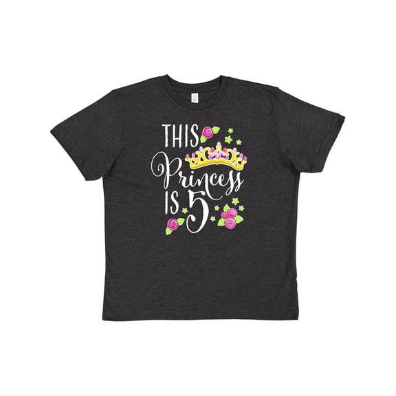 Inktastic This Princess is Five- 5th Birthday Youth T-Shirt