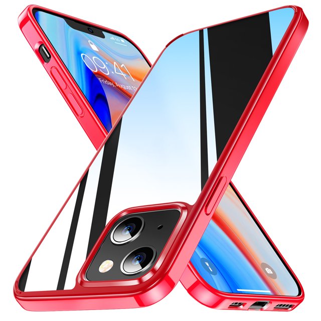 Estuche transparente ultrafino de 2,0 mm con agarre antideslizante y protección a prueba de rayones para iPhone 13 de 6,1"