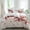 Light Beige Deep Red, variant on Red Flowers Set of 4 Bedding Quilt Covers, Chinese Plum Traditional Ink Painting 4-Piece Bed Sheet Set with Extra Soft Bed Sheets Quilt Cover Pillowcase, Queen