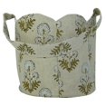 thumbnail image 5 of Classic Block Printed Thick Linen Basket, small medium and large size of basket, 5 of 5
