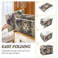 thumbnail image 4 of Foldable Fabric Storage Bin With Handle Collapsible Basket Box Storage With Lid Organizer Cat Wearing A Jester Hat, 4 of 7