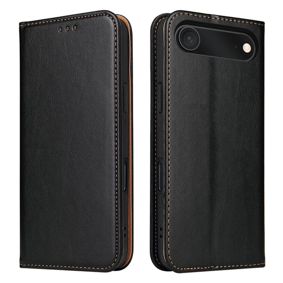 for iPhone Air Wallet Case, Classic Design Premium Leather Wallet Magnetic Closure Flip Case Kickstand Card Holder Slot Shockproof Protective Cover For iPhone Air,Black