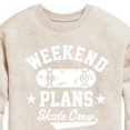 thumbnail image 3 of Instant Message - Skateboarding - Weekend Plans Skate Crew - Toddler & Youth Fleece Sweatshirt, 3 of 6