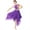 Purple, variant on IDOPIP Women's Lyrical Dance Costume Sleeveless Cutout Metallic Patchwork Lyrical Dress M White