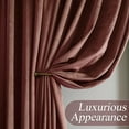 thumbnail image 3 of DriftAway Velvet Blackout Curtains Rose Room Darkening Curtains 102 Inches Long 2 Panel Set Super Soft luxury Thermal Insulated Drapes for living room Back Tab and Rod Pocket Dusty Rose 52 inch wide, 3 of 8