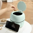 thumbnail image 1 of Clearance!Press Type Mini Office Desktop Trash Bin with Lid & Phone Rack-Creative Small Bedside Storage Bin,Detachable Bedroom Trash Can, 1 of 6