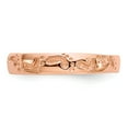 thumbnail image 4 of 14K Rose Gold Ring Band Themed Footprints, 4 of 5