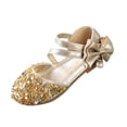 thumbnail image 5 of Girls Mary Jane Glitter Shoes Low Heel Princess Flower Wedding Party Dress Pump Shoes for Kids Toddler, 5 of 5