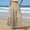 Khaki, variant on Casual FLoral High Waist Skirts for Women Elastic A-line Frock With Pockets Light Gray L