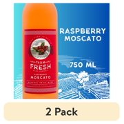 (2 pack) Farm Fresh Wine Company Raspberry Natural Fruit Wine Raspberry Michigan, 750 ml Bottle, 7% ABV