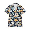 thumbnail image 4 of ZhuoLiL Women's V Neck Loose Casual Short Sleeve Women's Hawaii Beach Short Sleeved Shirt, 4 of 5