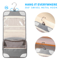 thumbnail image 4 of Vorspack Toiletry Bag for Women, Large Cosmetic Bag with Metal Swivel Hook, Hanging Travel Toiletry Bag for Men Girls, Grey, 4 of 7