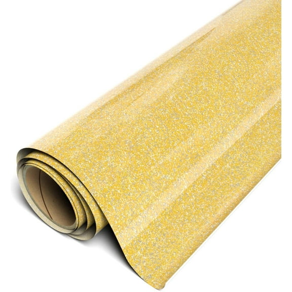 Siser Sparkle HTV Iron On Heat Transfer Vinyl 12" x 2ft Roll - Buttercup Yellow