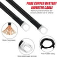 thumbnail image 4 of Clearance Heavy Duty Battery Cable Set, 2 Awg Gauge, 3 Ft Length, Copper Lugs, Red & Black, For Automotive & Solar Systems Car Accessories Car Cleaning Supplies, 4 of 5