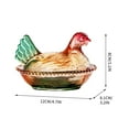 thumbnail image 2 of Hen On Nest Glass Dish ，Glass Chicken Candy Jar with Lid, Rustic Farmhouse Candy Bowl & Snack Tray, Decorative Kitchen Fruit Platter, Gift Idea for Home Decor, 2 of 8