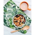 thumbnail image 3 of Tropical Palm Leaves Kitchen Dish Towels for Drying Dishes Set of 3, Summer Green Botanical Plants Waffle Weave Microfiber Terry Hand Tea Bathroom Towels Quick Dry & Absorbent Towel 12x12, 3 of 7