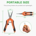 thumbnail image 4 of GROWNEER 3 Packs Pruning Shears Gardening Hand Pruning Snips with Straight Stainless Steel Precision Blades, 4 of 7
