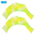 thumbnail image 3 of Uxcell Silicone Swimming Gloves Webbed Swim Gloves Water Resistance Gear Paddle Fins Green Tone 1 Pair, S, 3 of 6