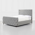thumbnail image 4 of Geneva Curved Wing Upholstered Platform Bed Frame Queen Opal Grey Velvet, 4 of 6
