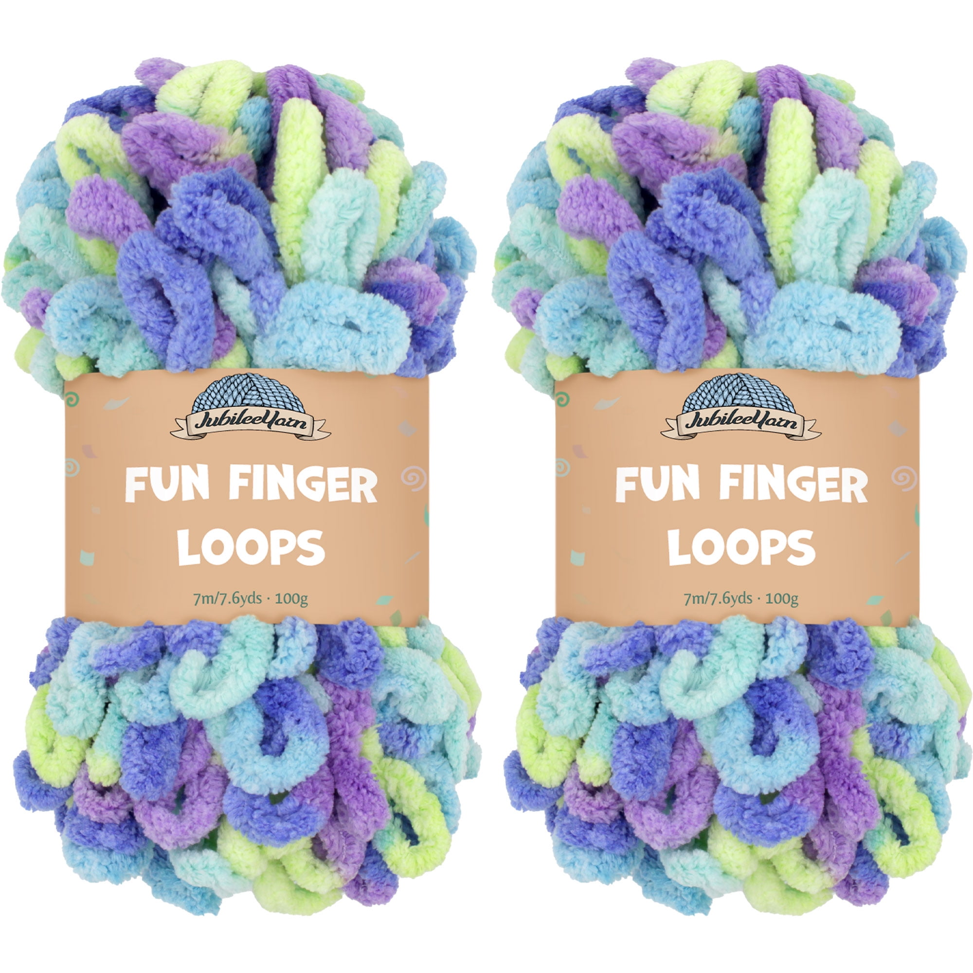 JubileeYarn Fun Finger Loops Yarn Polyester Jumbo Loop Yarn 100g