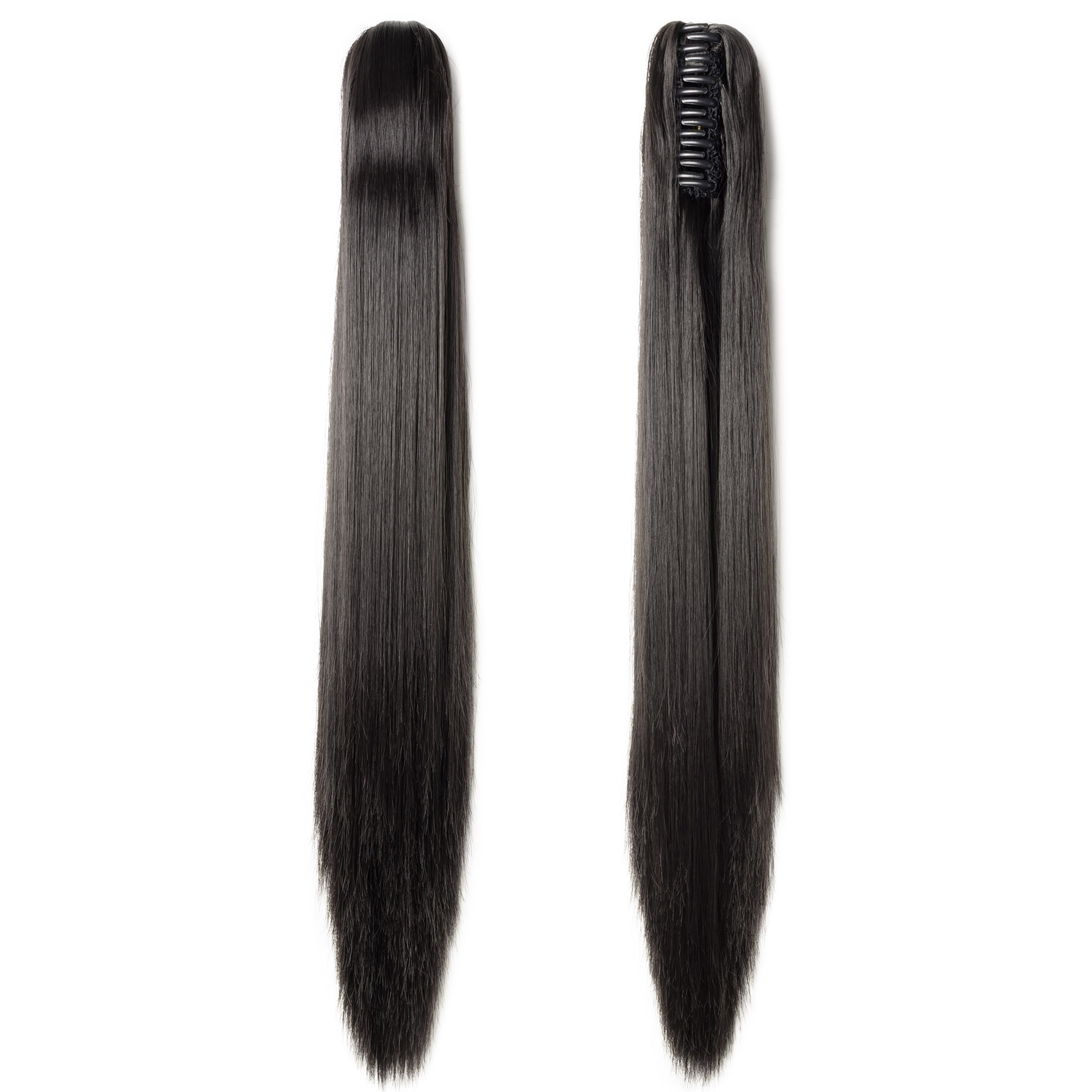 Snoilite 18"21" Claw Clip on Ponytail Real Long Pony Tail Clip in