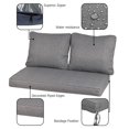 thumbnail image 3 of Aoodor Loveseat Cushions Set 46.5"x24.4"x3.9" Deep Seating Bench Chair Cushions with Back Pillows, Seat Cushion, and Dust Jacket for Indoor and Outdoor  - 3 Piece Set, 3 of 7