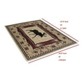 thumbnail image 4 of Handcraft Rugs Cabin Rug  Lodge, Cabin Nature and Animals Area Rug  Modern Geometric Design Cabin Area Rug  Abstract, Beige/Ivory/RedMoose 2x 3 feet Doormat, 4 of 7
