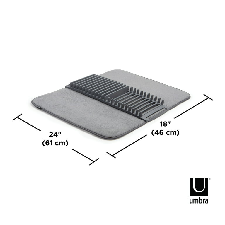 Umbra UDry Dish Rack and Drying Mat (Charcoal) 330720-149