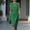 *Green, variant on ClodeEU Women's Keyhole Neck Midi Dress ,Sleeveless Fitted Dress with Waist Side Ruff Red,Womens Plus XL
